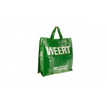 Draagtas Shopper PP woven, 140 gsm, bodem- en zijvouw